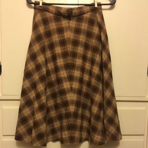 Vintage Flannel A-Line Skirt